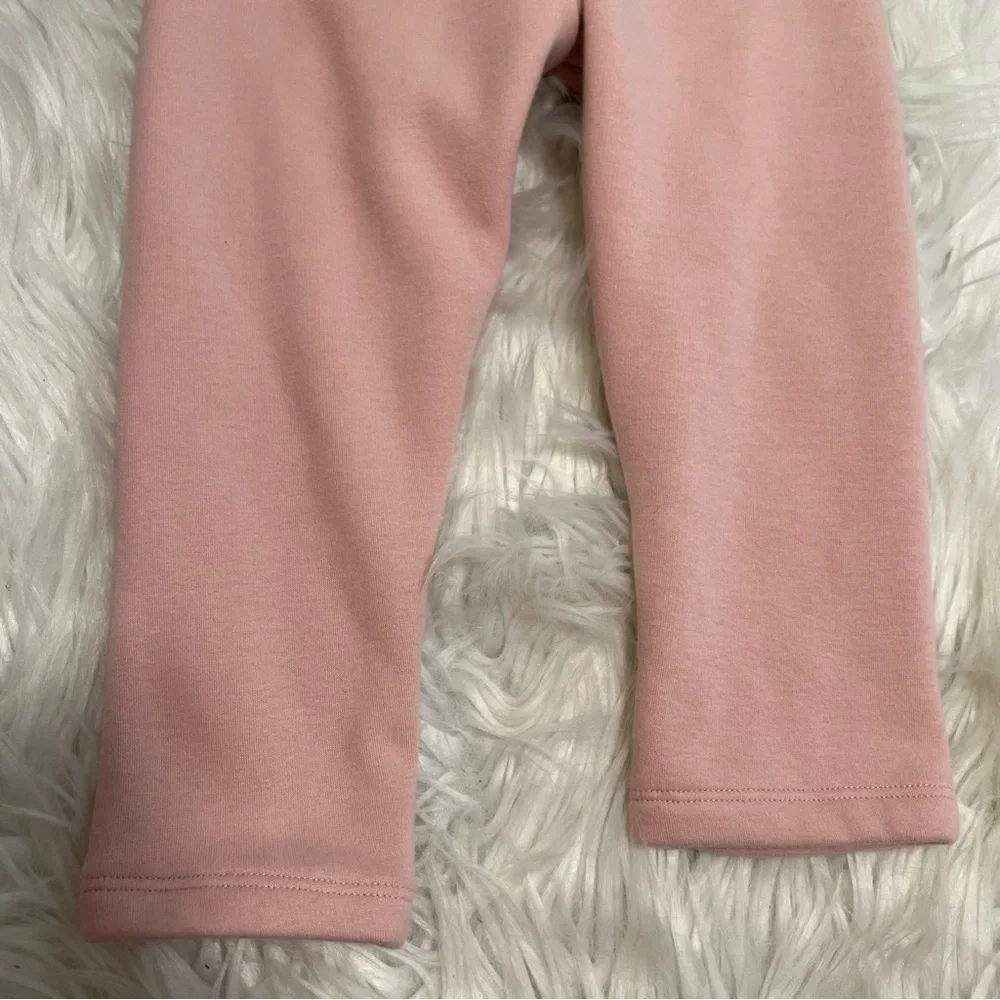 Baby Gap Girls Size 18-24 Months Sweatpants Light Pink Fleece Lined Drawstring